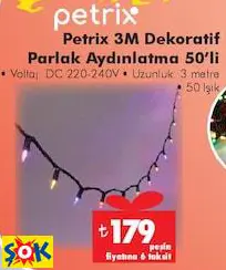 PETRİX 3M DEKORATİF PARLAK AYDINLATMA 50’Lİ